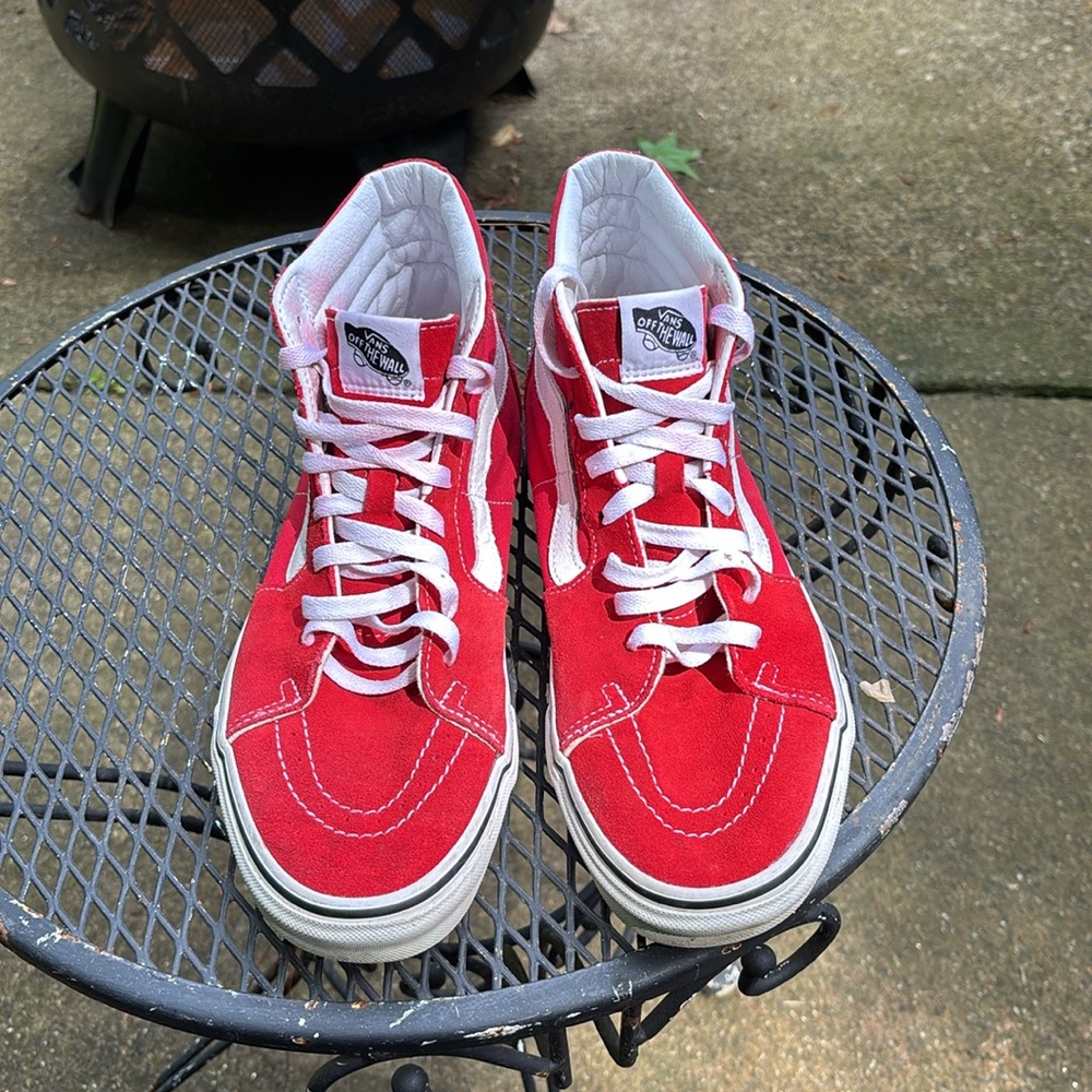 Vans Adult Red High-Top Sneakers